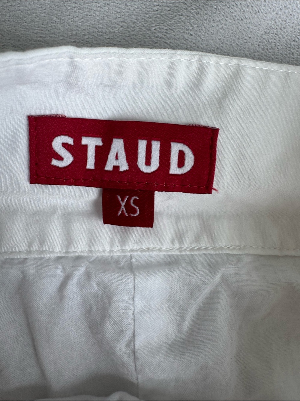 STAUD SEA MAXI SKIRT XS White Cotton Tiered Lined Preppy Coastal Luxury Aline - Picture 3 of 12